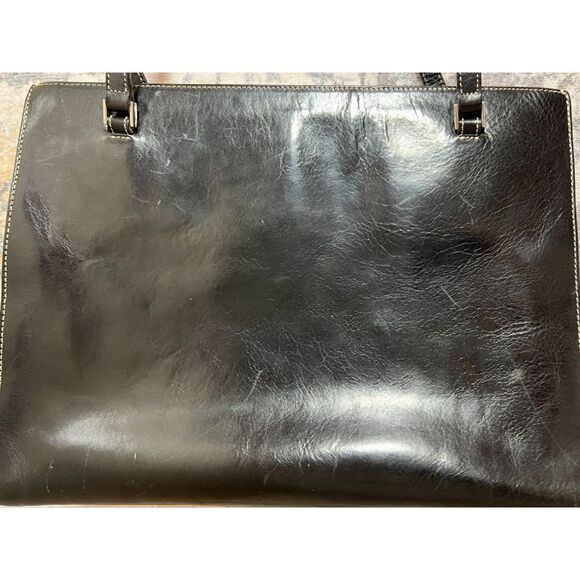 Vintage Kate Spade black patent leather shoulder/tote bag - Picture 8 of 13